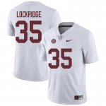 NCAA Men's Alabama Crimson Tide #35 De'Marquise Lockridge Stitched College 2018 Nike Authentic White Football Jersey GK17K52GO